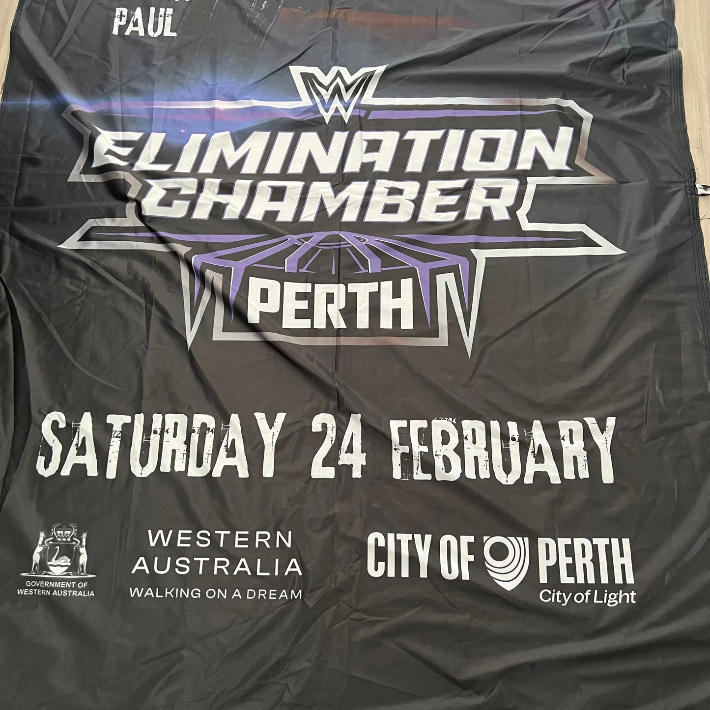 WWE Logan Paul Elimination Chamber Banner Flag Promo Australia Massive