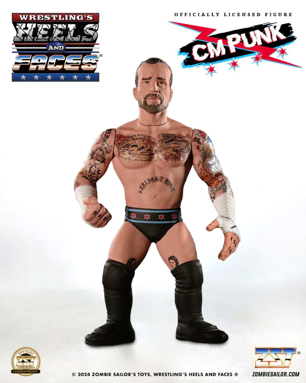 CM Punk Heels and Faces Action Figure with Larry Limited Edition - WWE