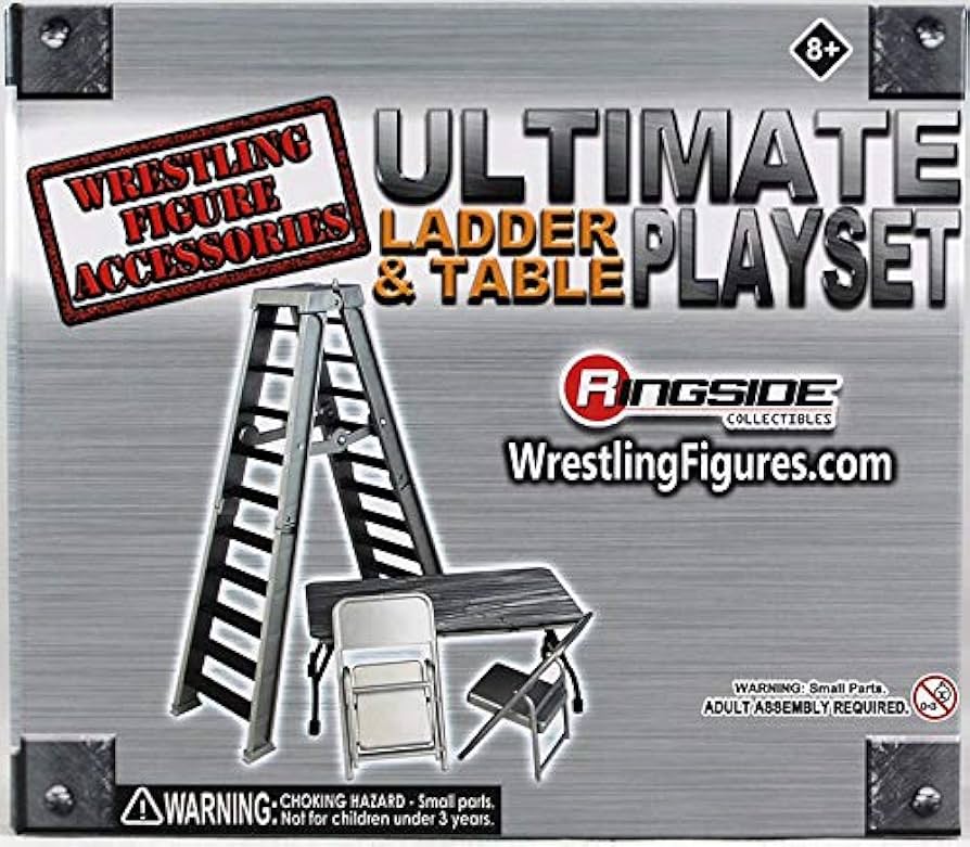 Ladder Table Chair Playset for WWE Wrestling Action Figures Accessories Set