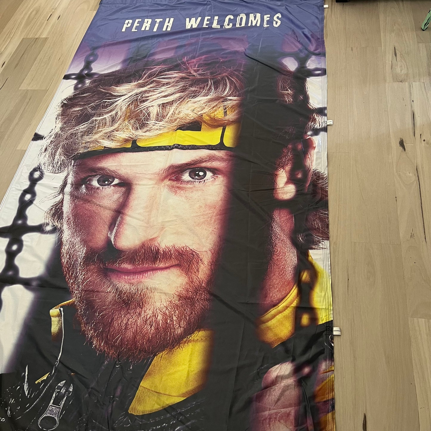 WWE Logan Paul Elimination Chamber Banner Flag Promo Australia Massive