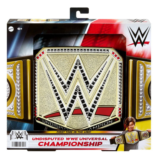 WWE Undisputed Universal Championship Kids Title Belt Roleplay Toy Adjustable