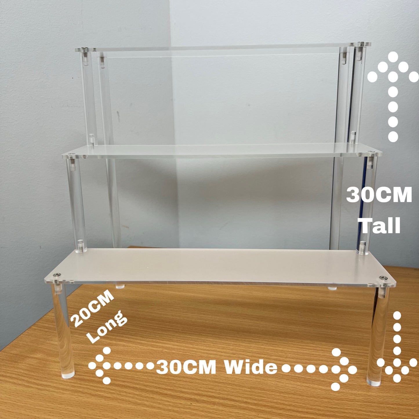 Tiered Display Riser 3-Level Stand Shelf for WWE Action Figures (6-Inch Collectibles, Funko Pops, Model Figures, Display Accessories)