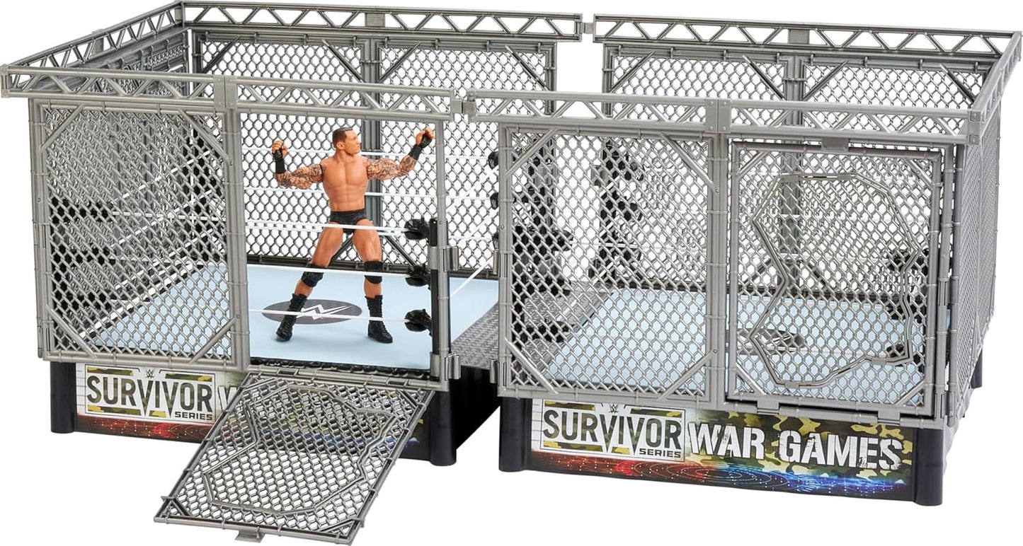 WWE War Games Playset with 2 Rings, Randy Orton Action Figure, Weapons and More