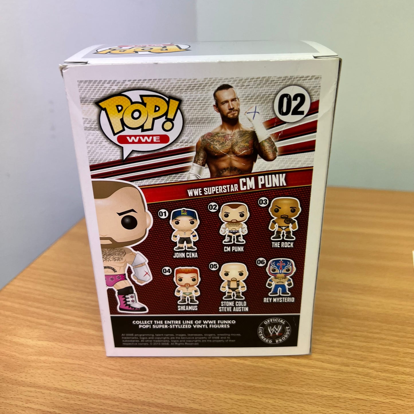 CM Punk (Pink) - WWE Signed Autographed COA Funko Pop 02 Hot Topic Rare Exclusive