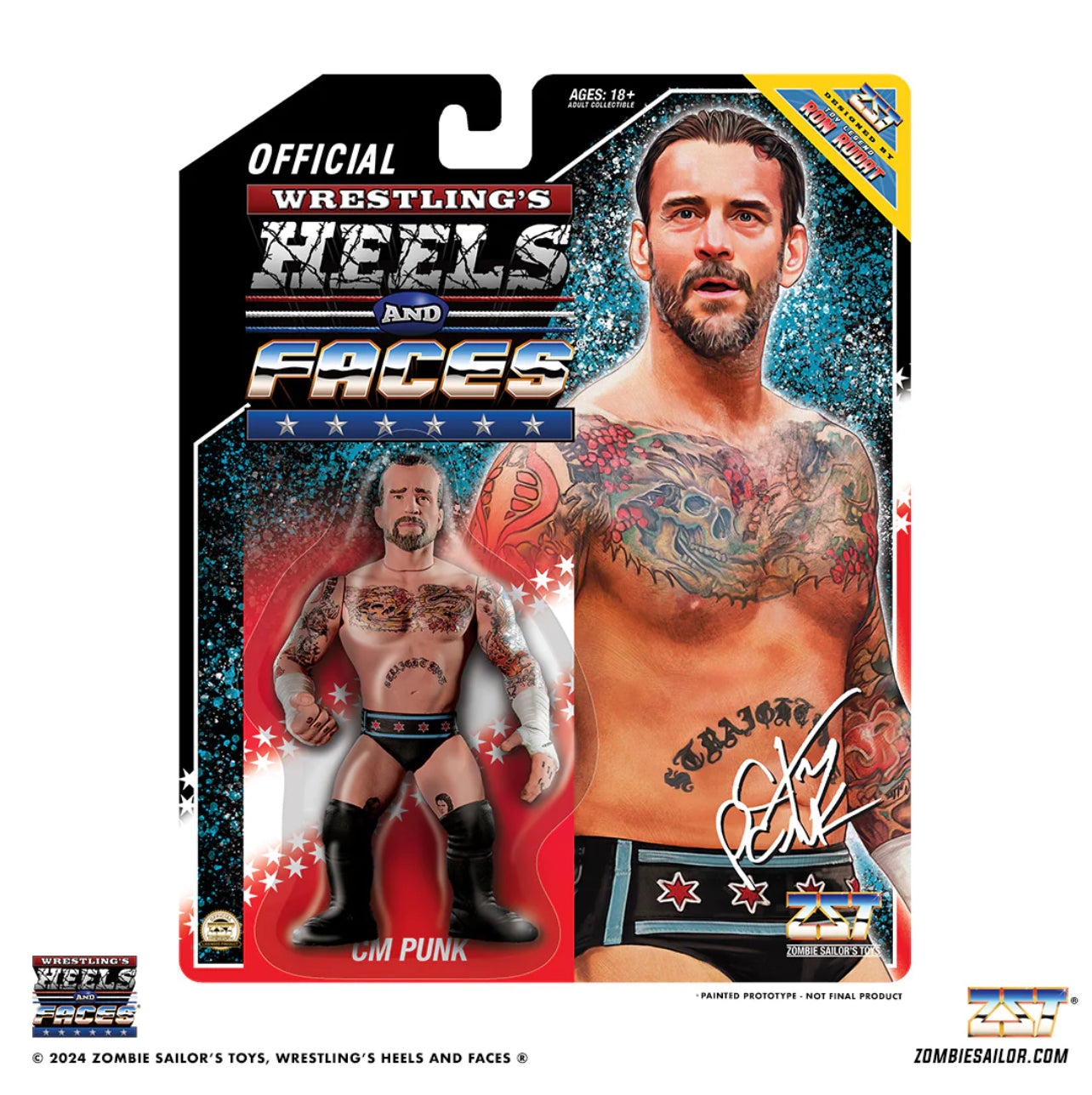 CM Punk Heels and Faces Action Figure with Larry Limited Edition - WWE