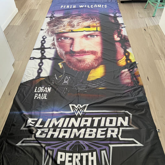 WWE Logan Paul Elimination Chamber Banner Flag Promo Australia Massive