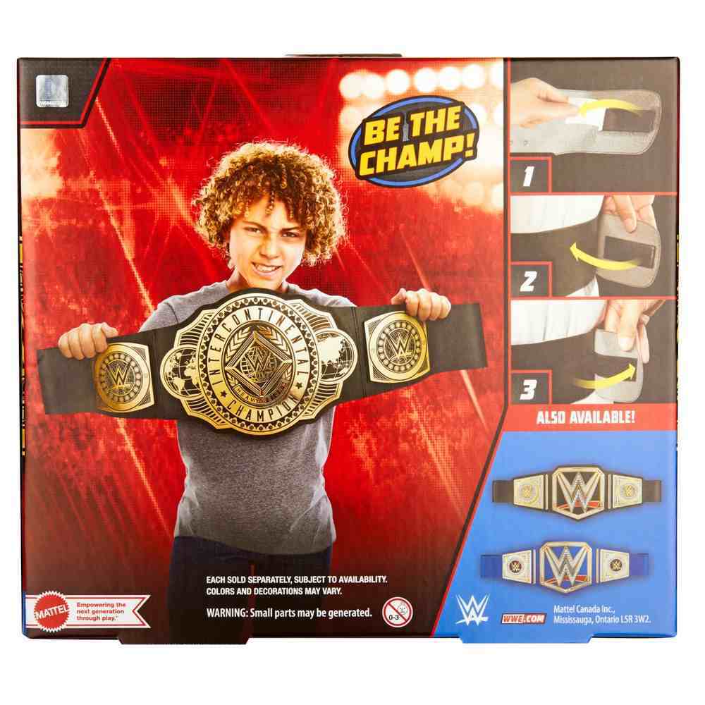 WWE Intercontinental Championship Kids Title Belt Roleplay Toy Adjustable