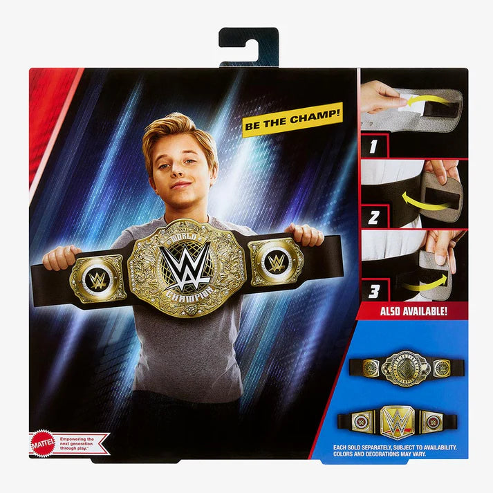 WWE World Heavyweight Championship Kids Title Belt Roleplay Toy Adjustable