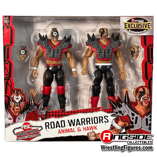 WWE Unsanctioned Classic Superstars - Grey Road Warriors Animal and Hawk Figures