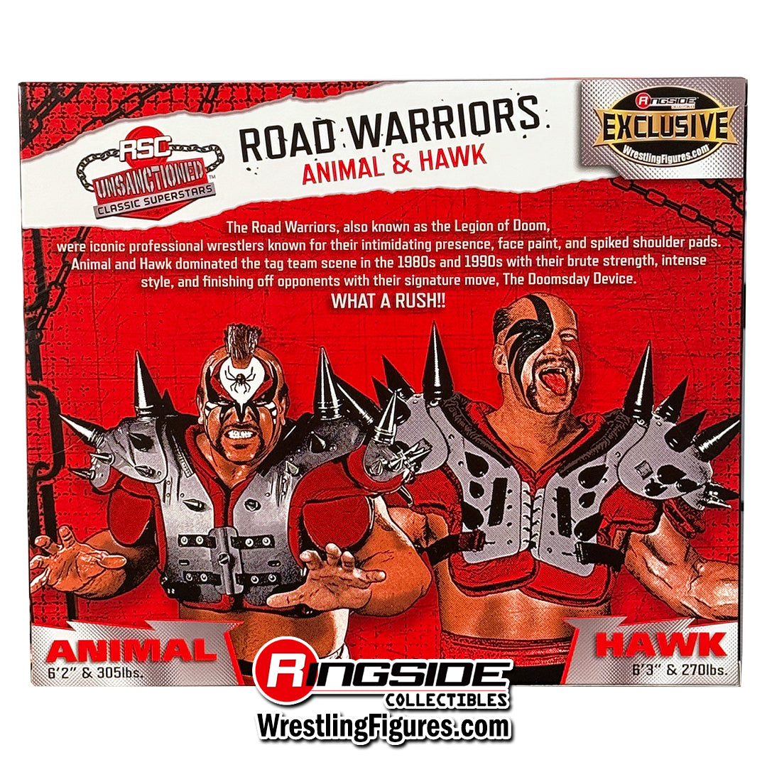 WWE Unsanctioned Classic Superstars - Grey Road Warriors Animal and Hawk Figures