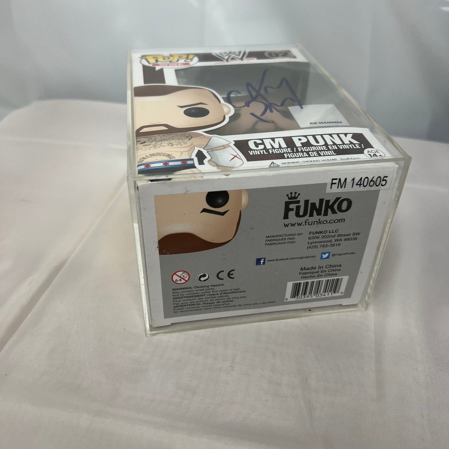 CM Punk - WWE Signed Autographed COA Funko Pop 02 Rare Exclusive
