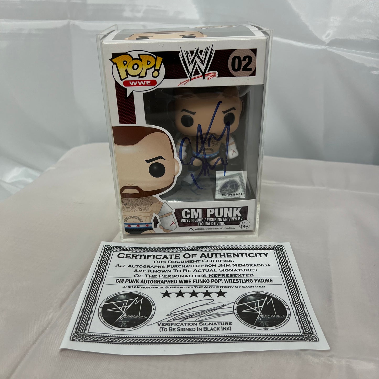 CM Punk - WWE Signed Autographed COA Funko Pop 02 Rare Exclusive