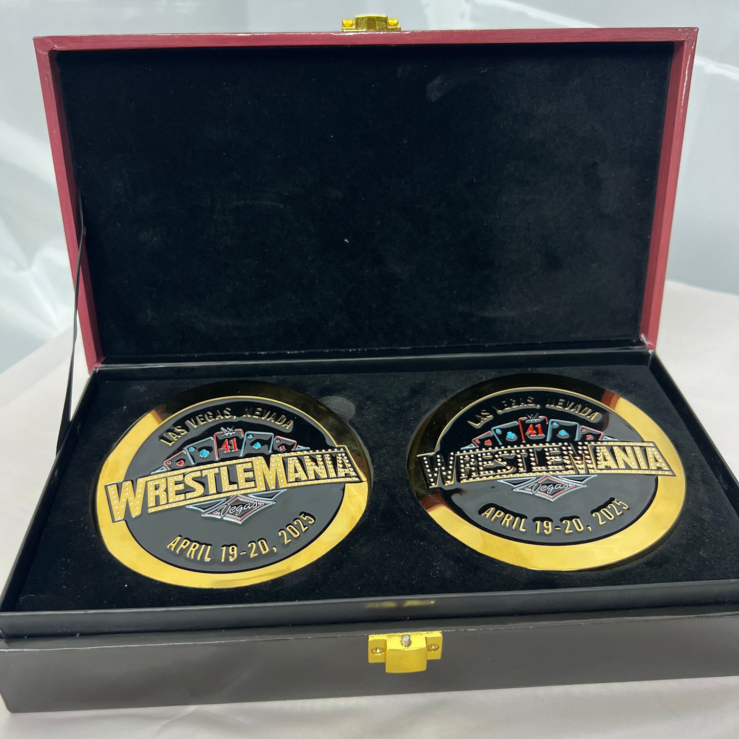 WWE Wrestlemania 41 Side Plates WWE Shop Authentic Official for Replica Belts