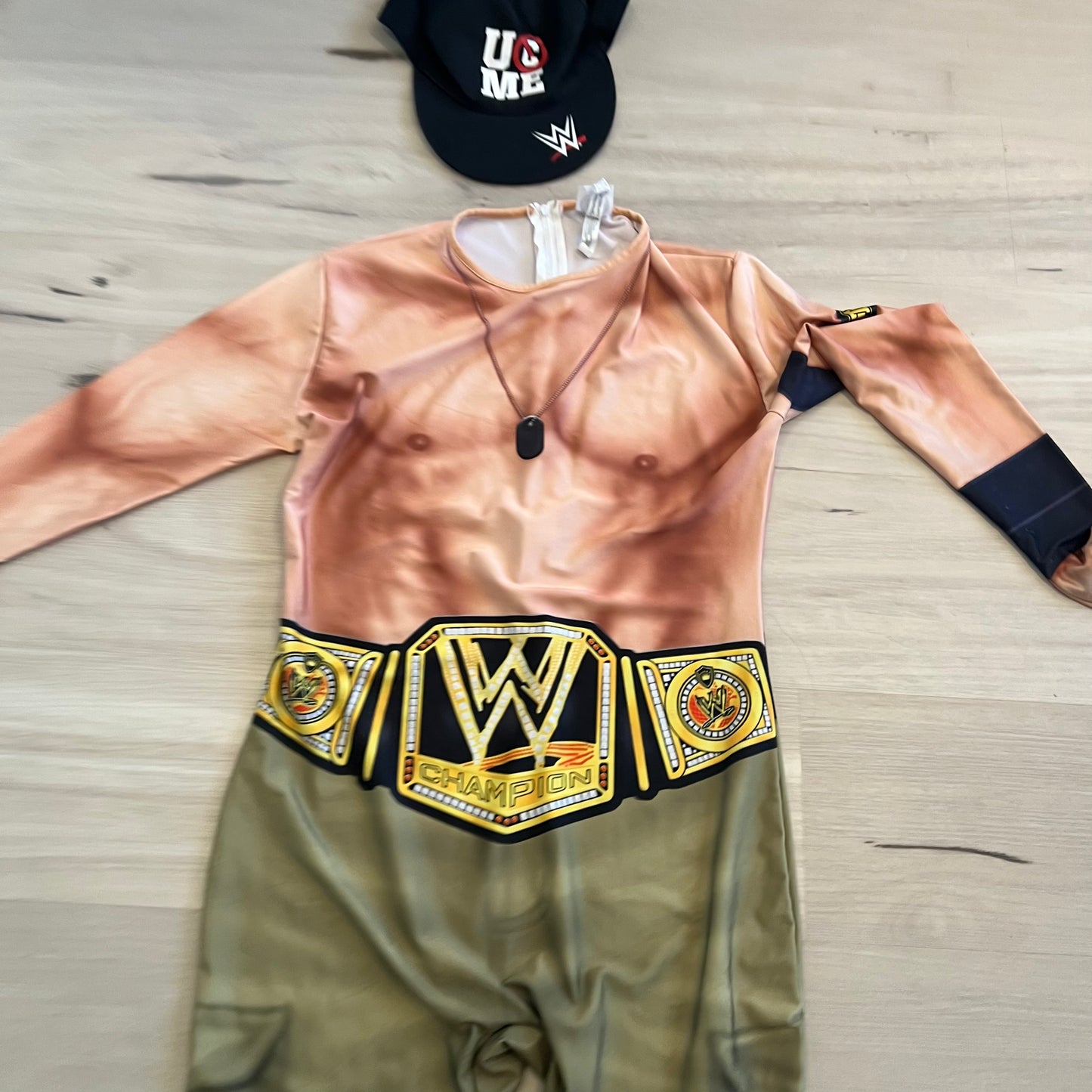 John Cena Costume Full Body Suit and Hat Child Roleplay