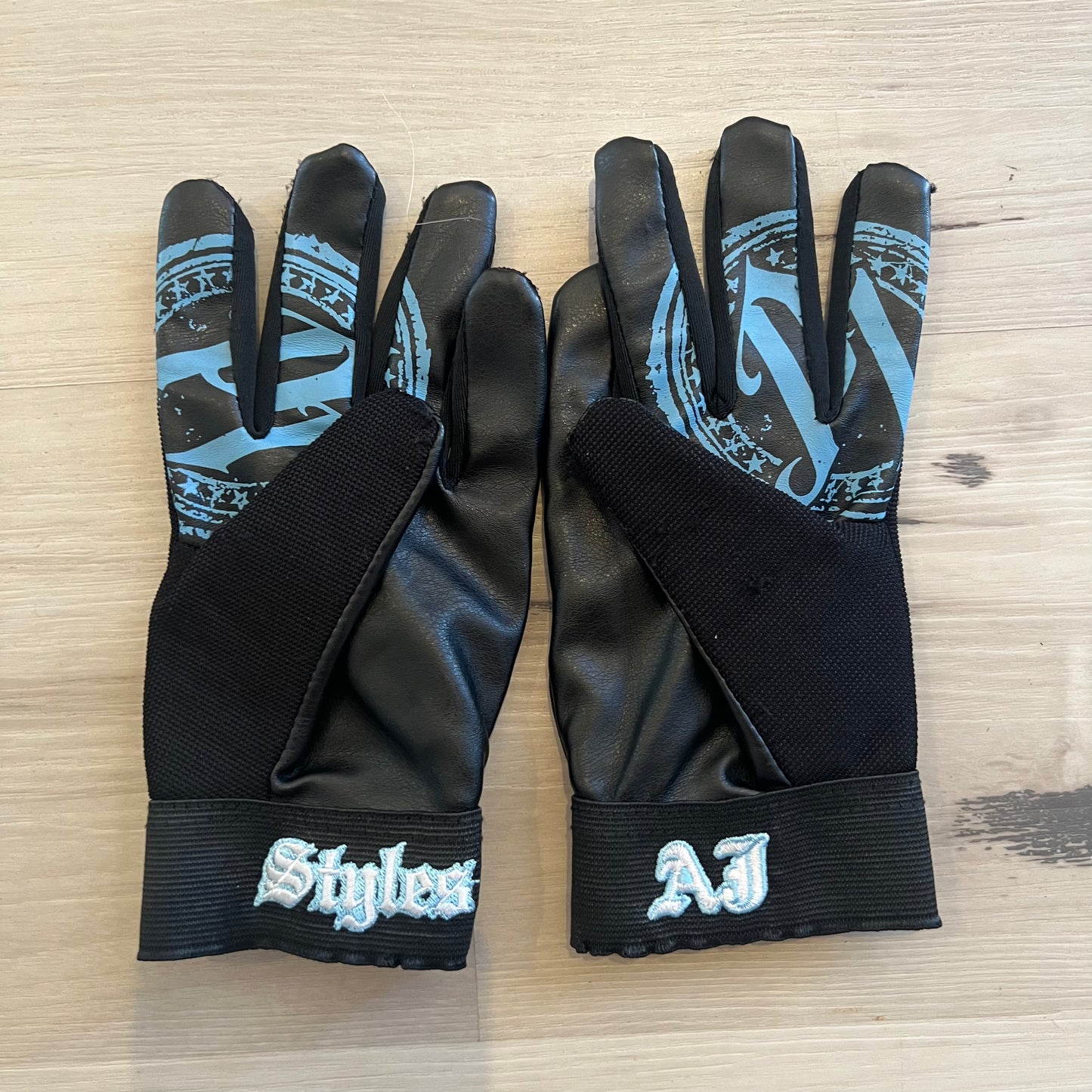 AJ Styles Replica Gloves WWE Carolina Blue/Black P1 Phenomenal One