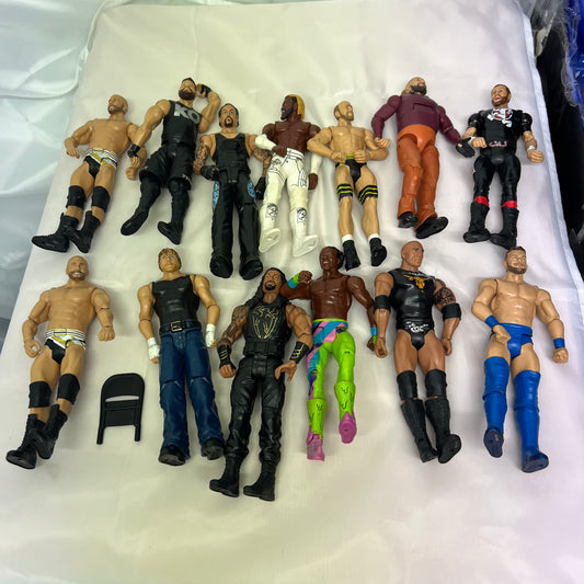 Bundle of 13 - WWE Loose Action Figures Set