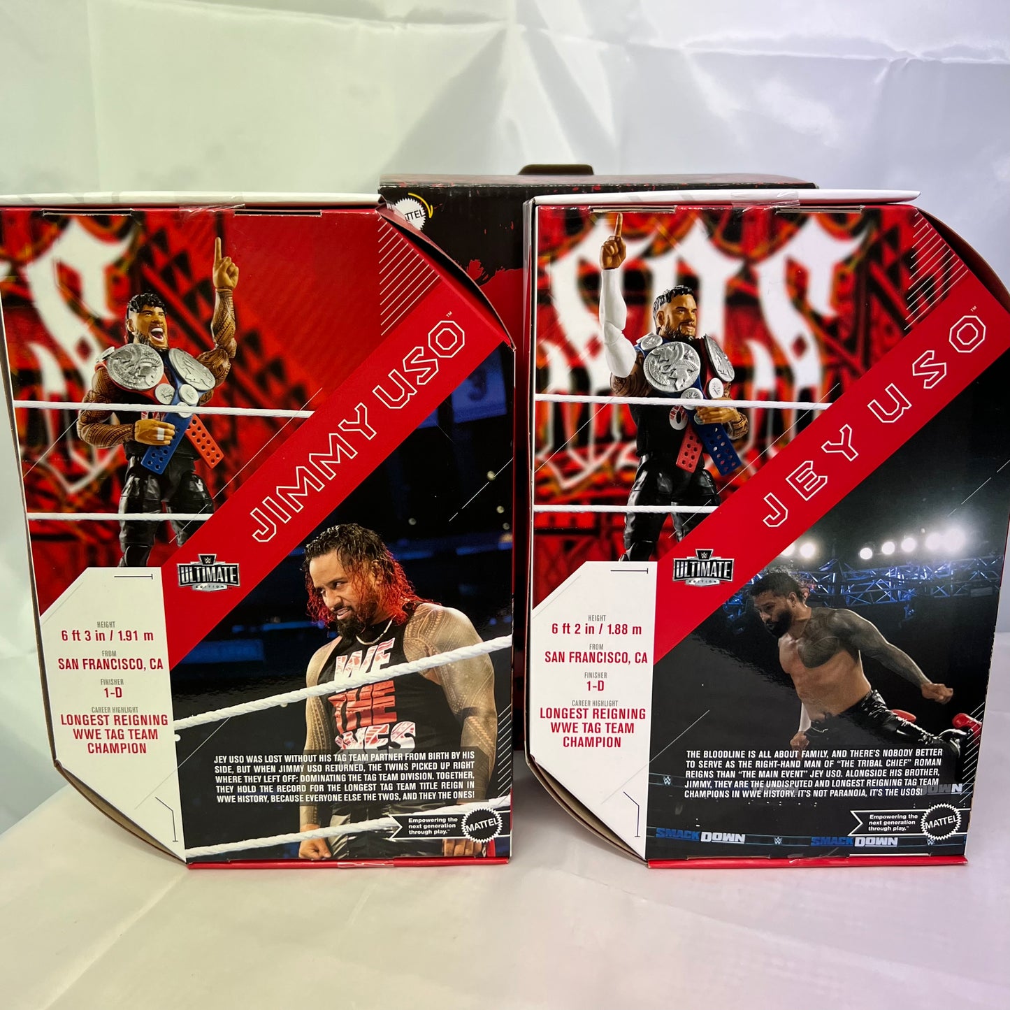 Jimmy and Jey Uso The Usos - WWE Ultimate Edition Bloodline 2 Pack Action Figures