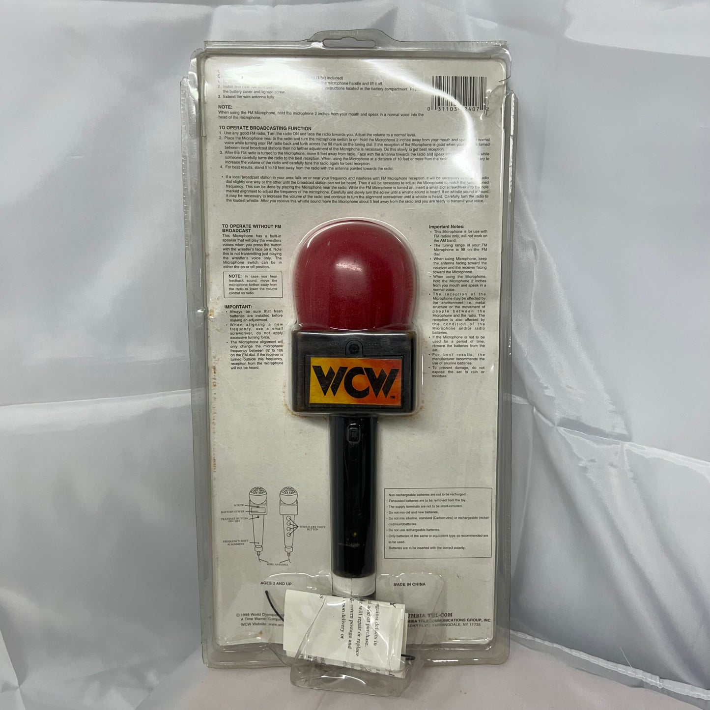 WCW NWO Interactive FM Microphone + Wrestler Voices In Package 1999 WWE