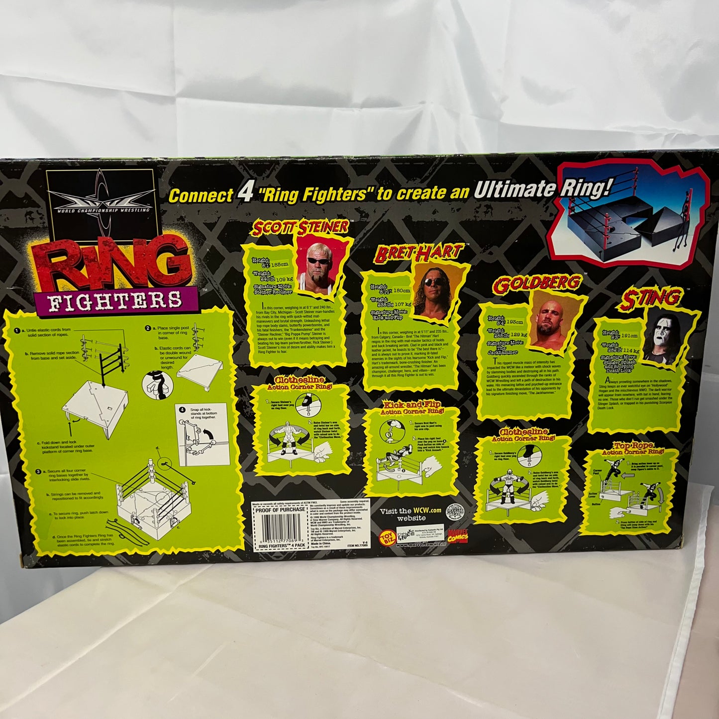 WCW 4 Pack Ring Fighters Action Figures Toybiz WWE