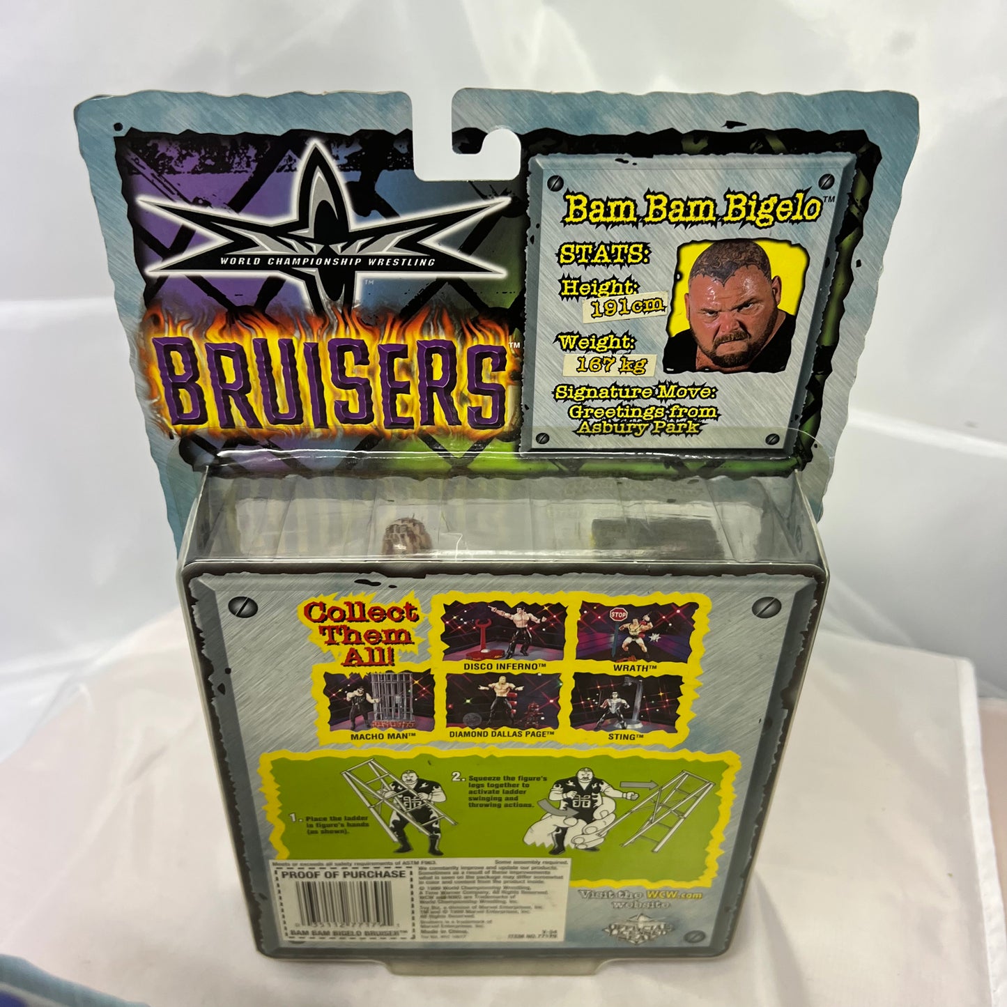 Bam Bam Bigelo - WCW Bruisers Action Figure Toybiz WWE
