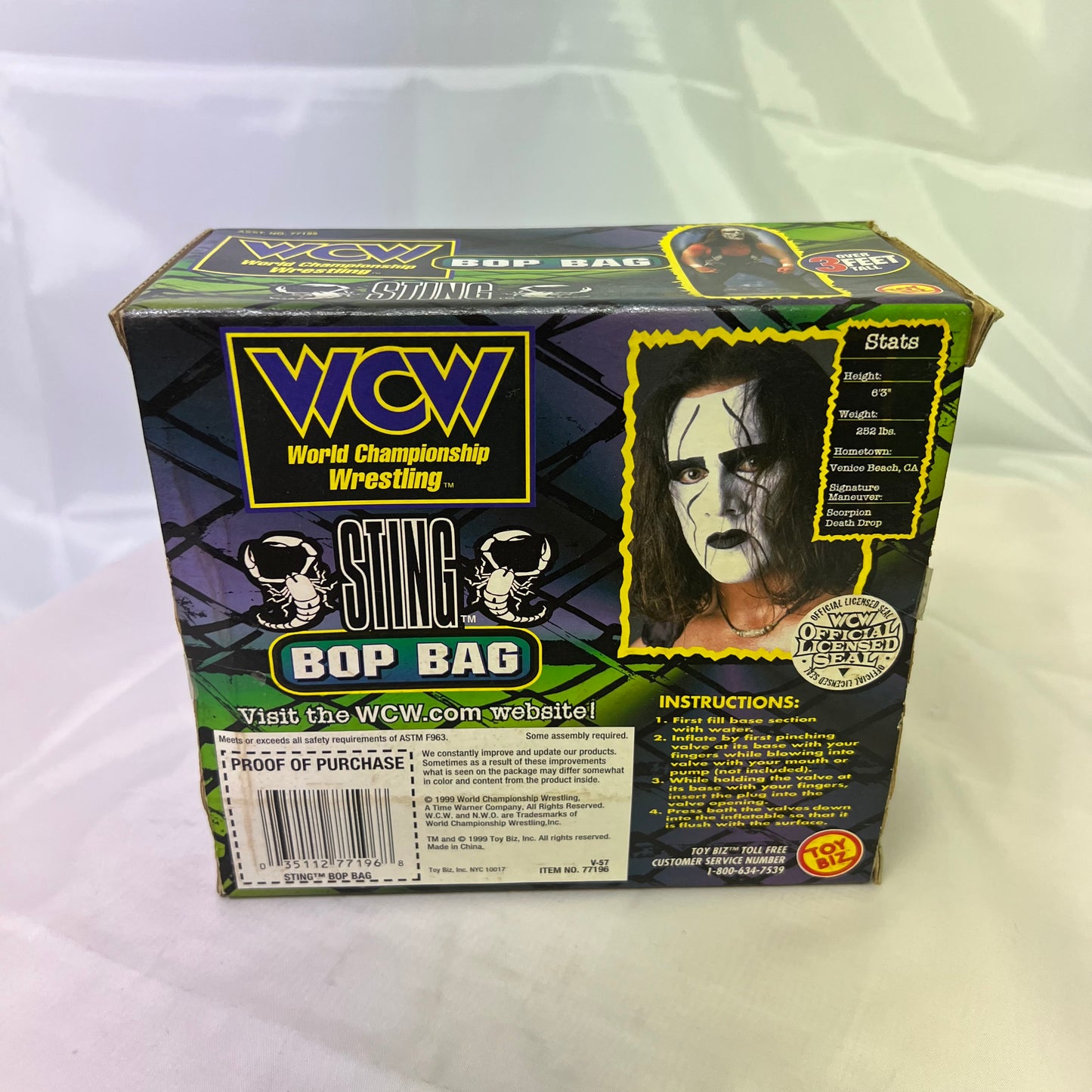 Sting - WCW Bop Bag Sealed WWE