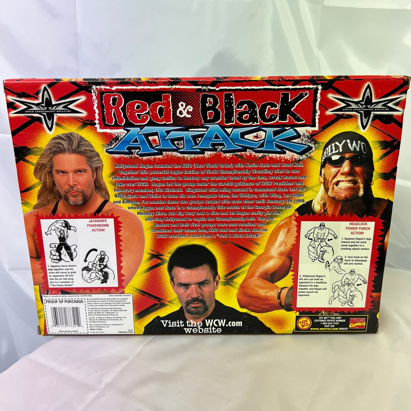 Hogan, Nash, Bischoff - WCW NWO Red and Black Attack Action Figure WWE Sealed