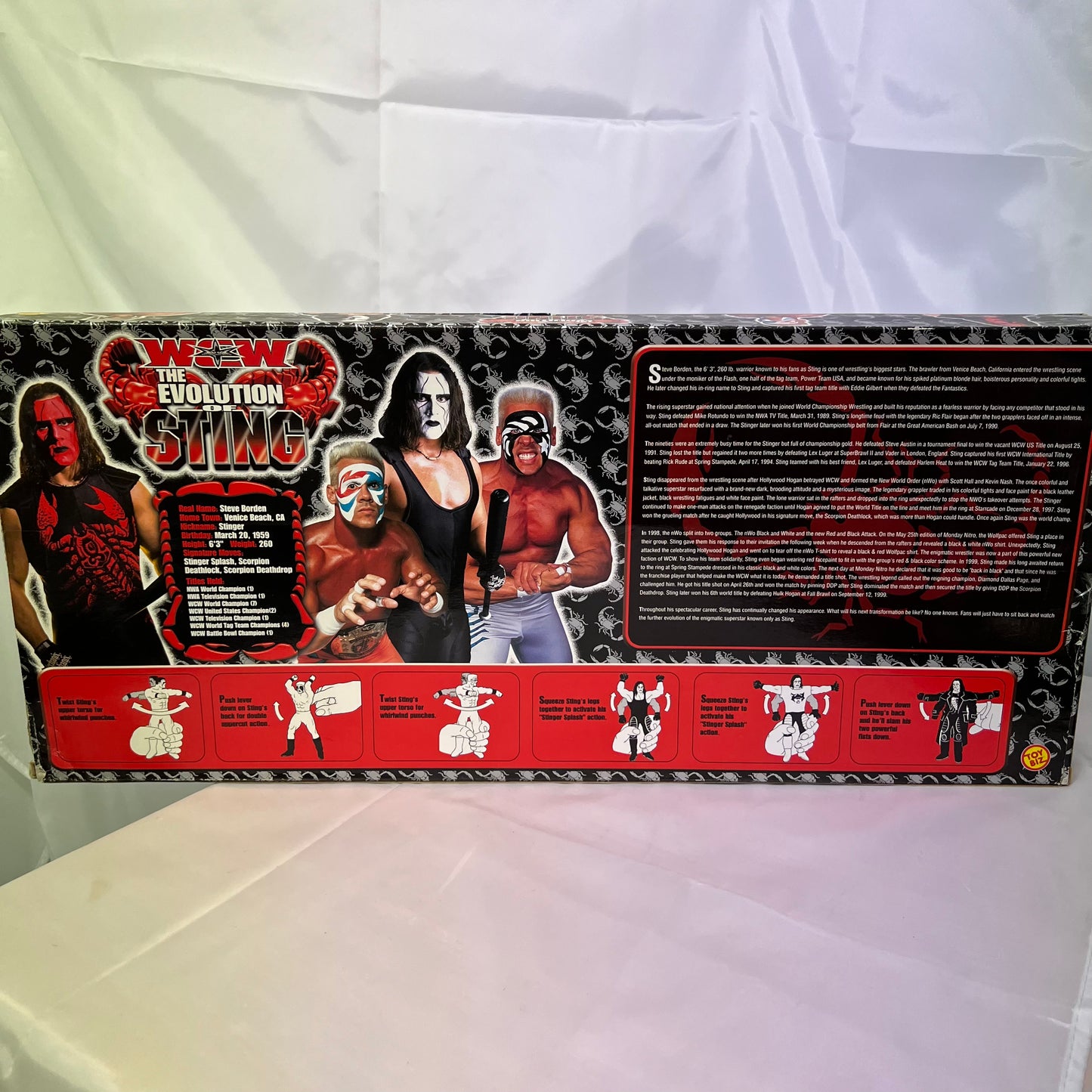 Evolution of Sting - WCW Rare 6 Pack Action Figures WWE Sealed Rare