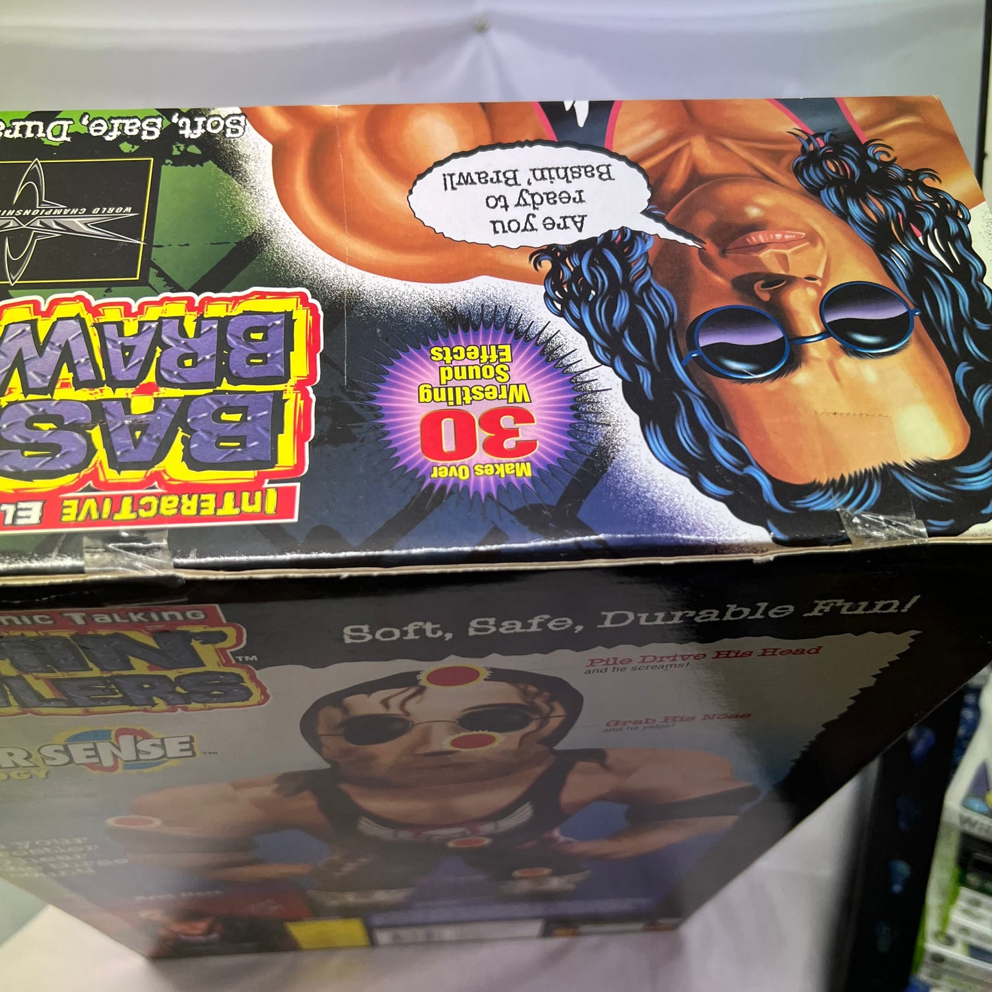 Bret Hart - WCW Bash N Brawler Plush WWE FACTORY SEALED Rare