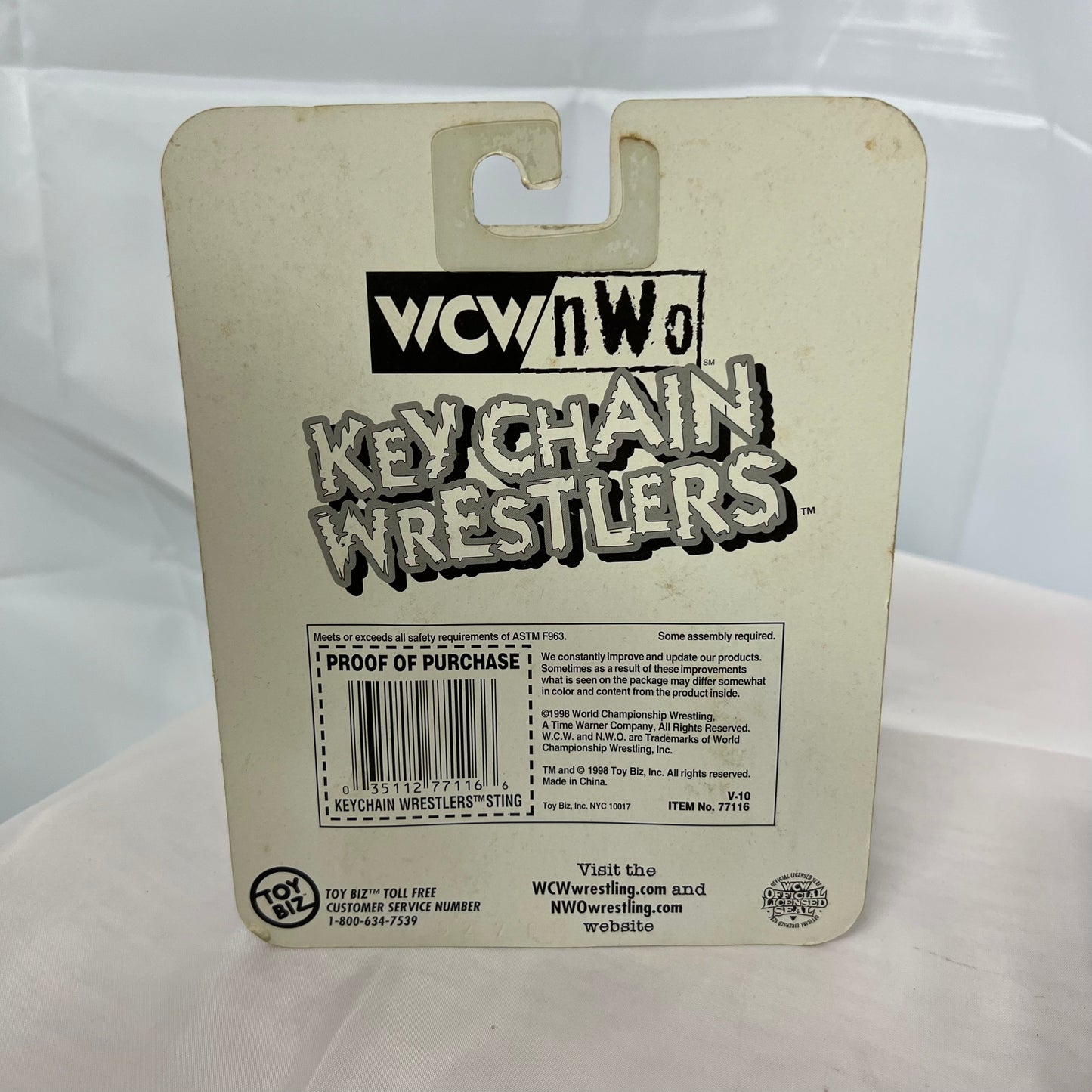 Sting NWO Wolfpac - WCW Keychain Wrestlers Action Figure WWE