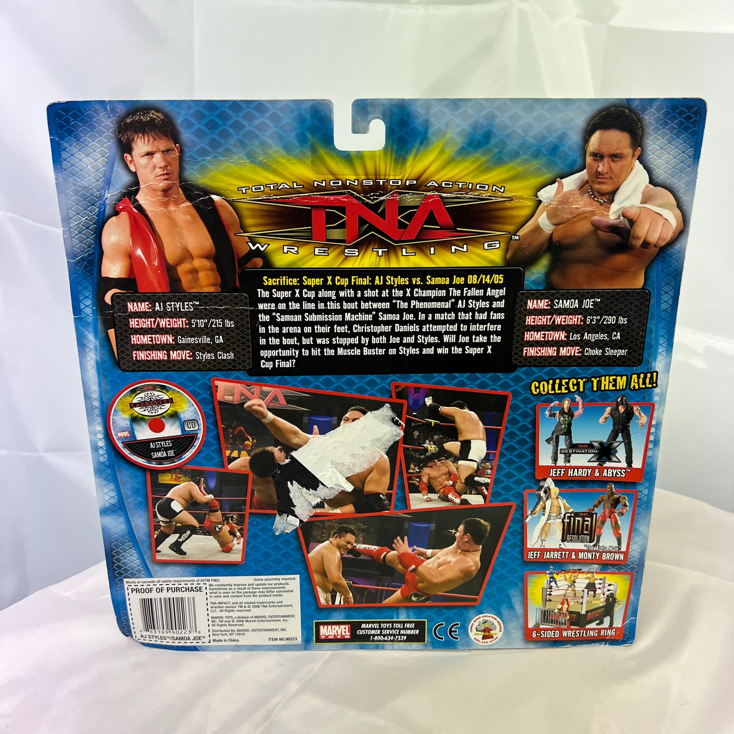 Samoa Joe and AJ Styles - TNA Sacrifice 2 Pack Action Figures WWE Marvel