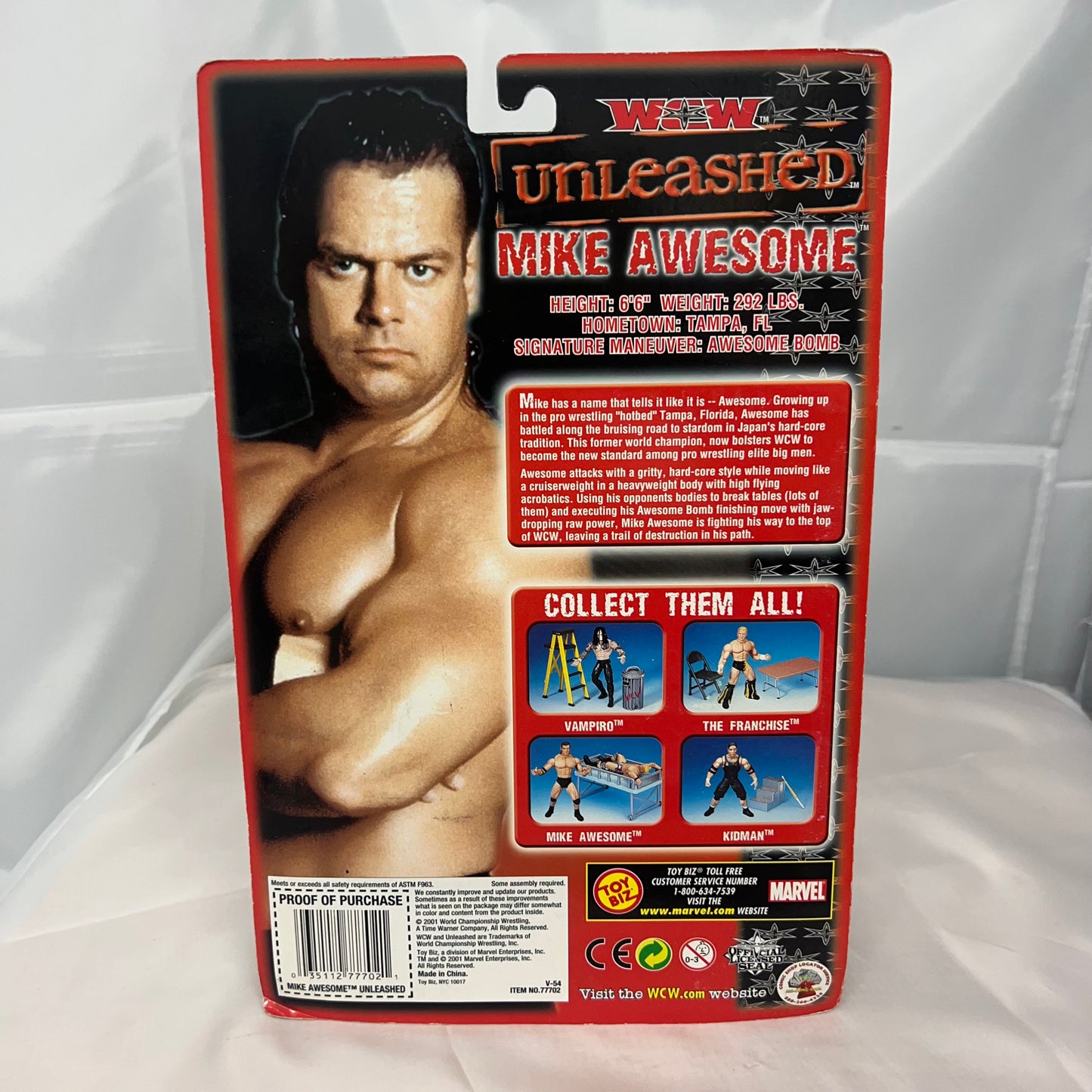 Mike Awesome with Stretcher - WCW Unleashed Toybiz Action Figure WWE