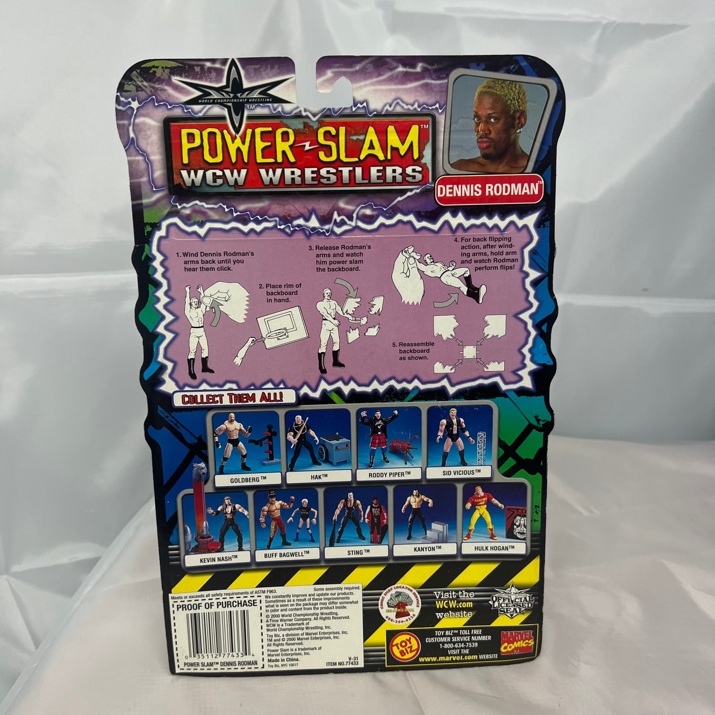 Dennis Rodman Red Hair - WCW Powerslam Action Figure WWE 2