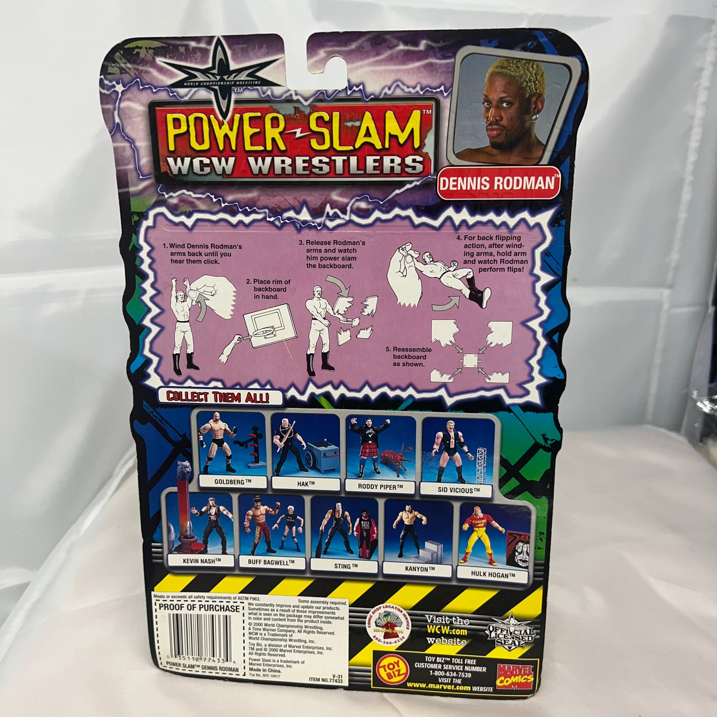 Dennis Rodman Black Hair - WCW Powerslam Action Figure WWE