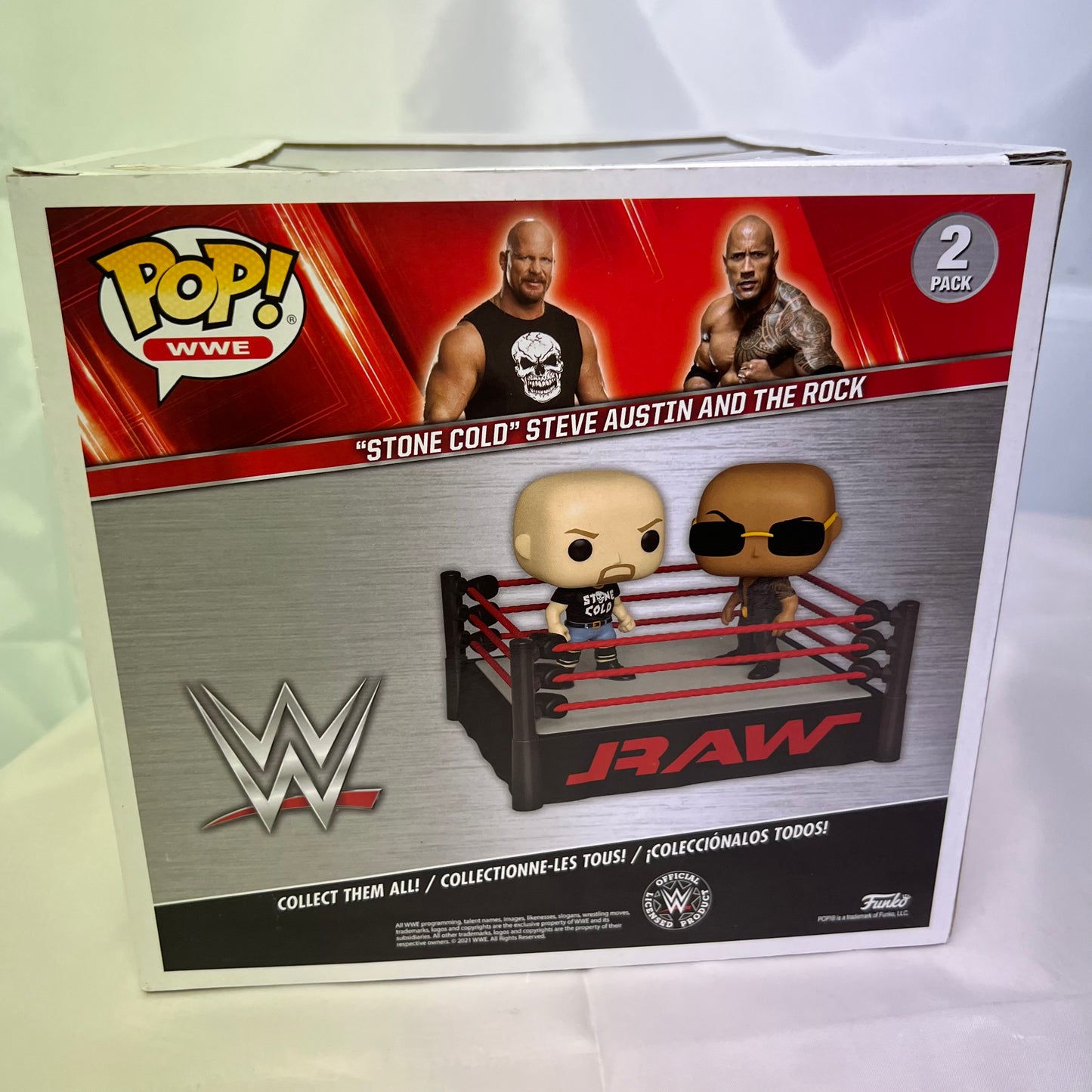 Stone Cold Steve Austin and The Rock - WWE Pop Vinyl Collectable Figures
