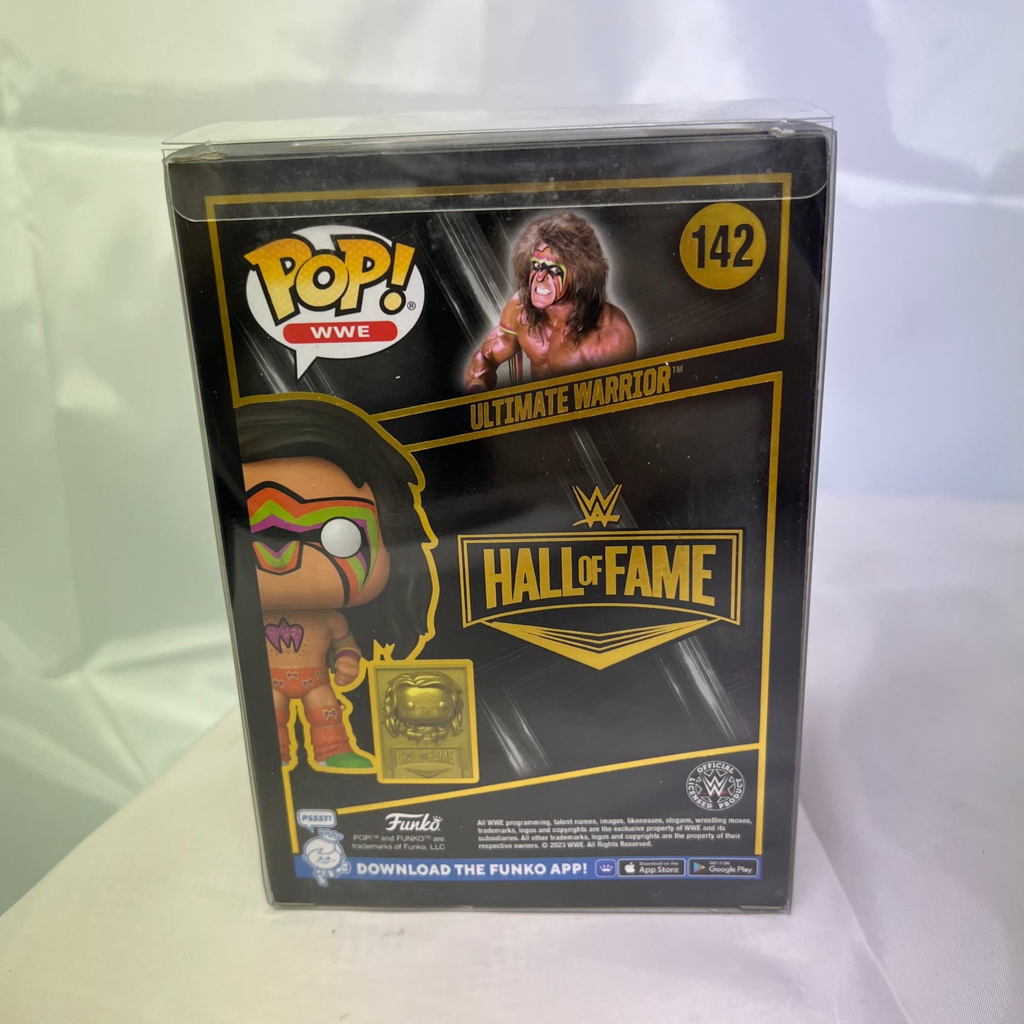 Ultimate Warrior Hall Of Fame - WWE Pop Vinyl 142 Collectable Figure with Protector