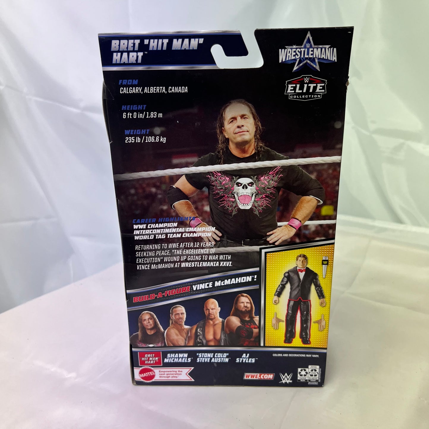 Bret Hart No BAF - WWE Elite Wrestlemania 38 Action Figure