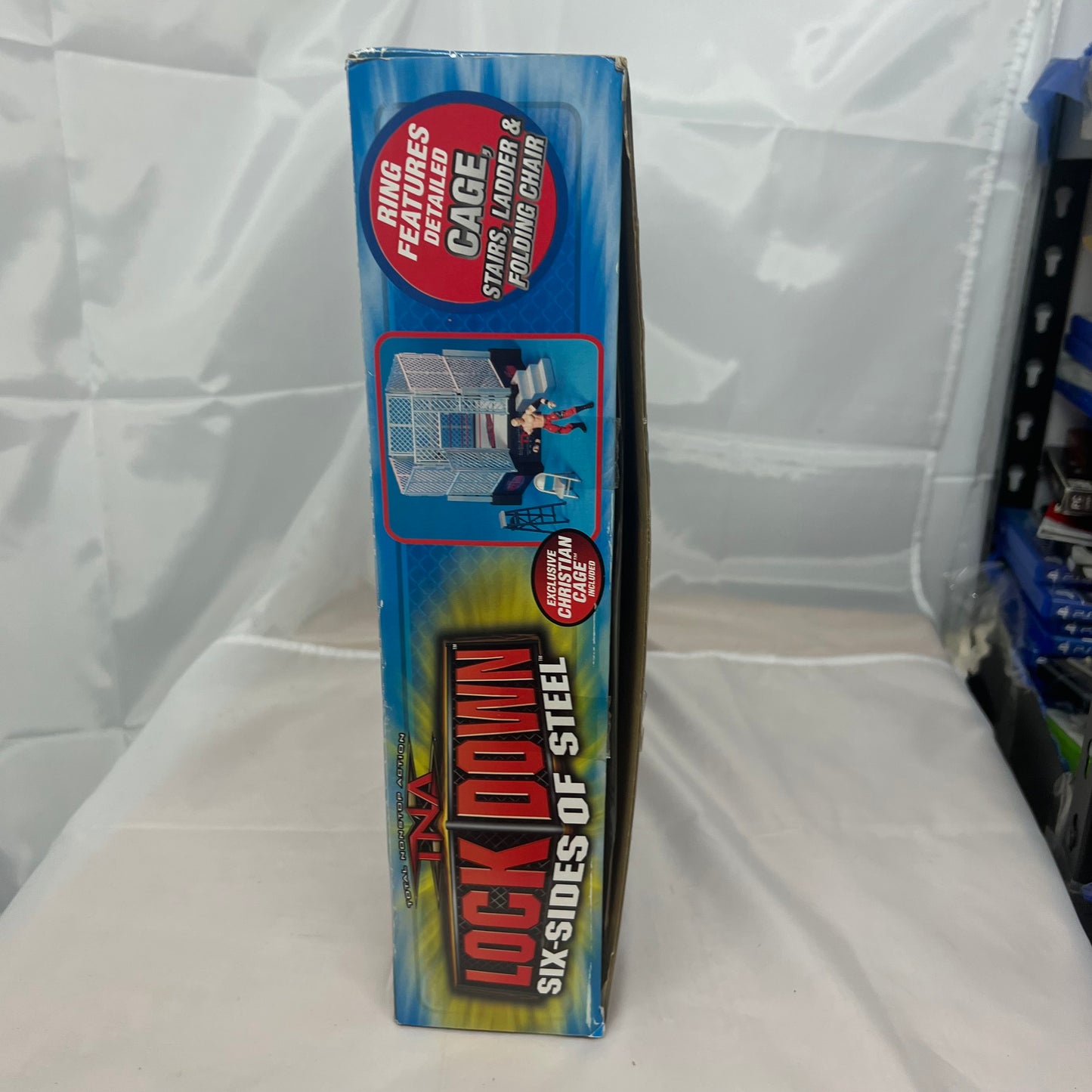 WWE TNA Impact Lock Down Six Sides Of Steel Wrestling Ring 2005 Marvel