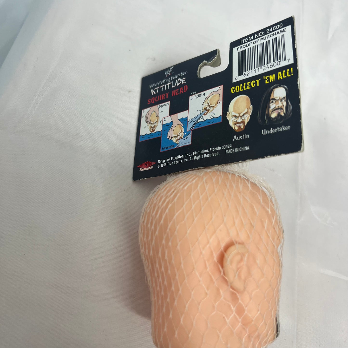 WWF WWE Stone Cold Steve Austin Squeezies Squirt Head Collectable