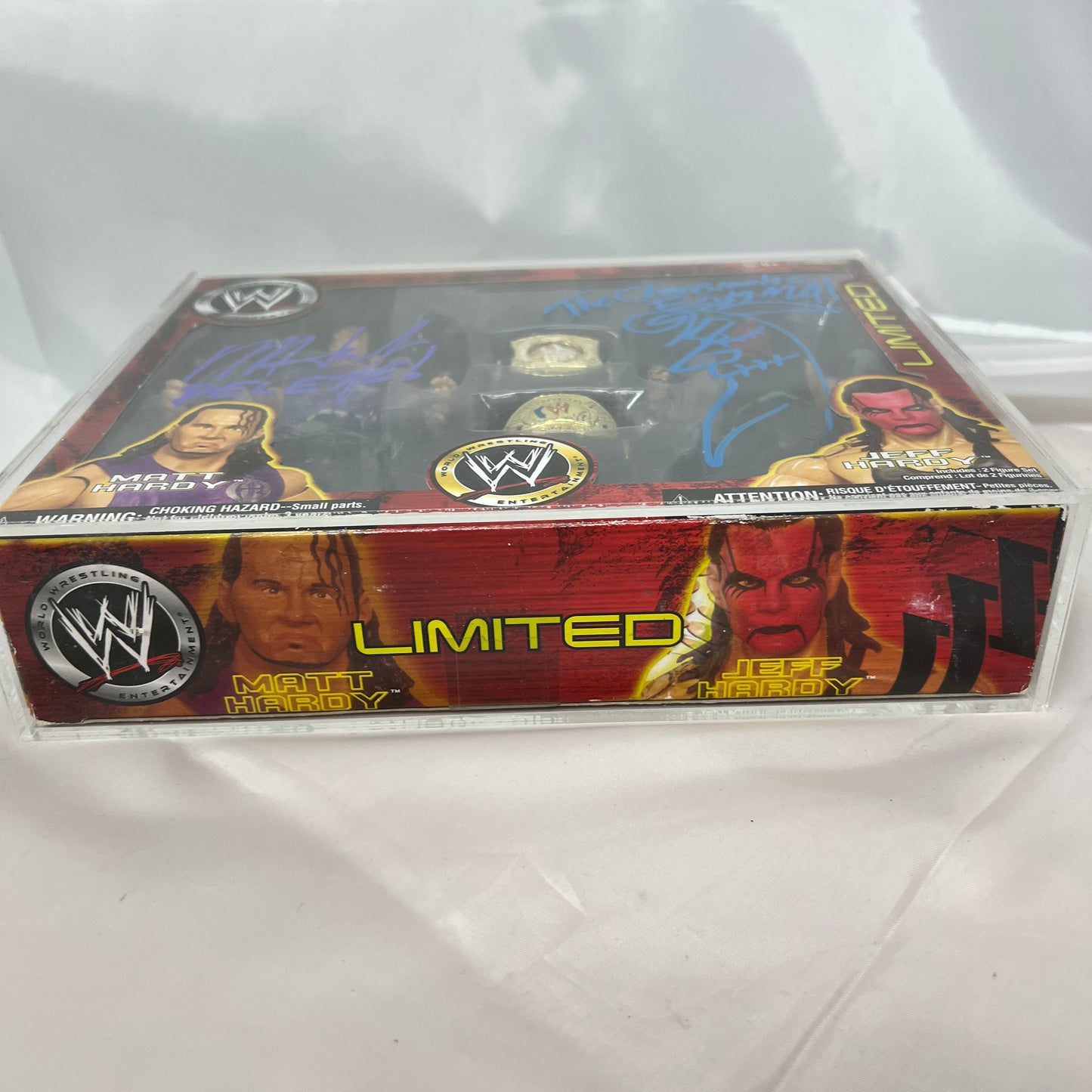 Signed Hardy Boys Jeff Hardy Matt Hardy WWE Limited 2 Pack Action Figures Auto COA