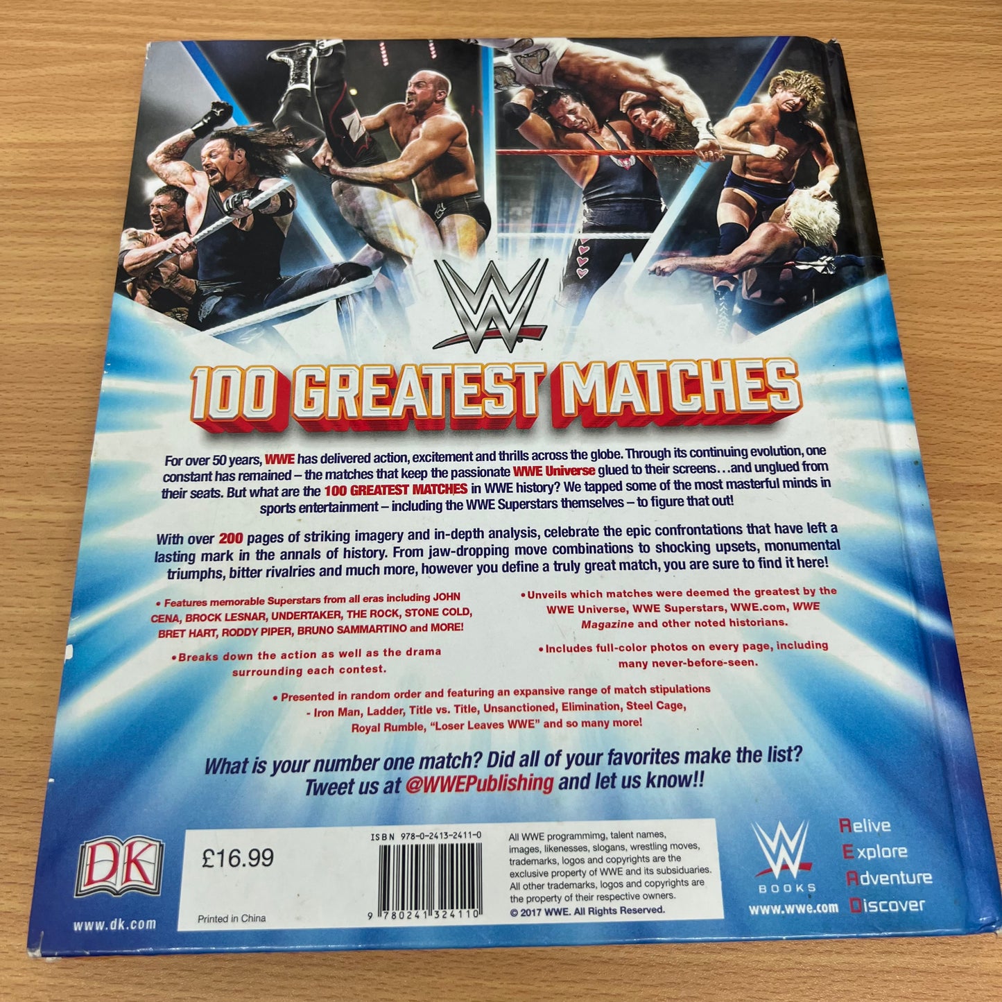WWE: 100 Greatest Matches DK HC Book: Craig Tello Ricky the Dragon Steamboat