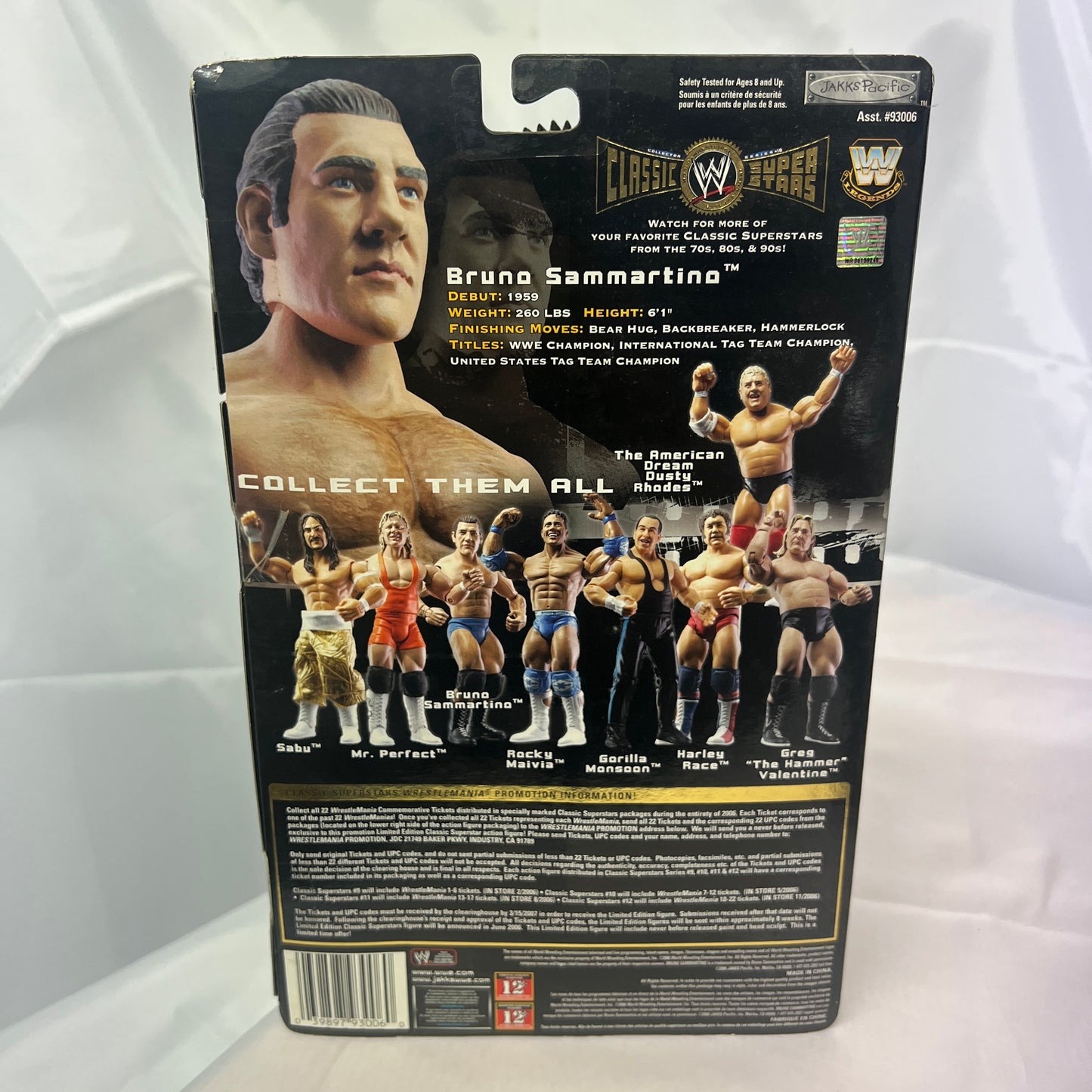 Bruno Sammartino WWE Classic Superstars Action Figure Jakks Series 10