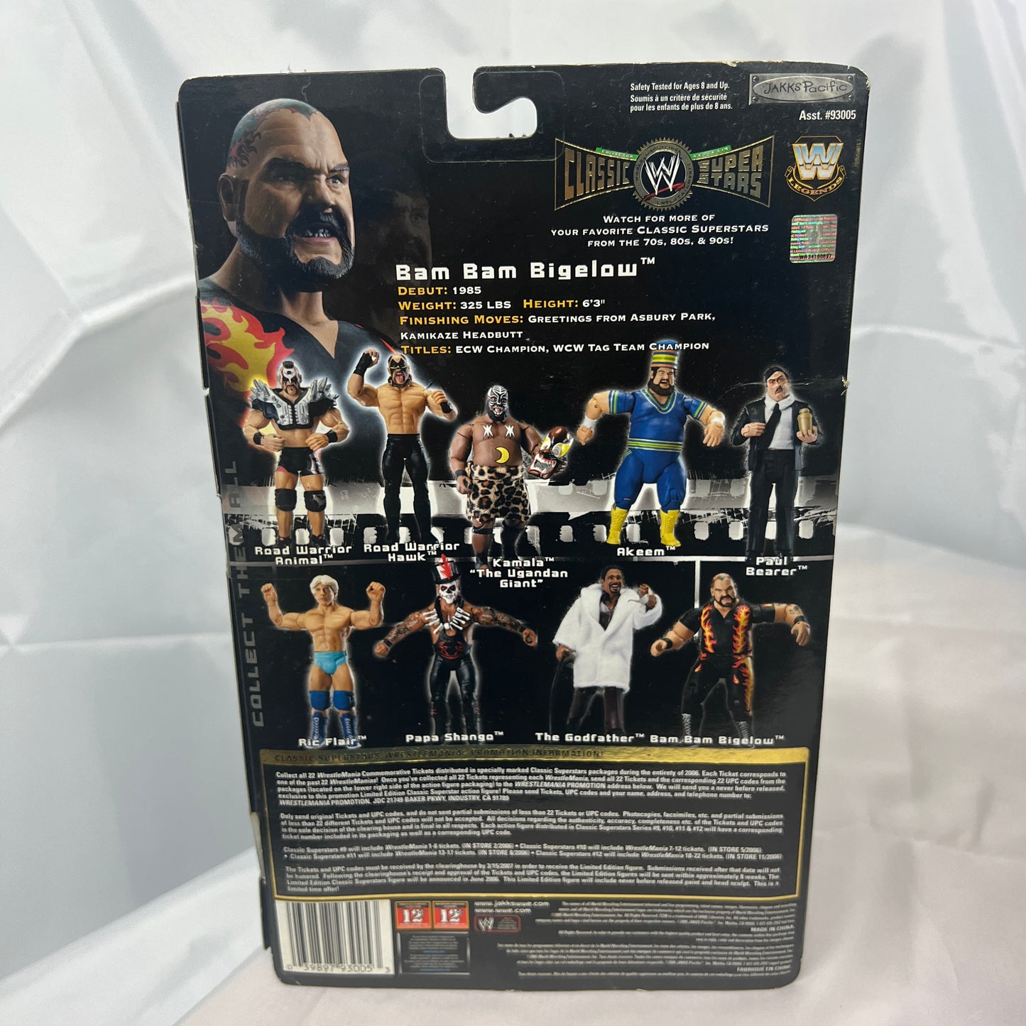 Bam Bam Bigelow WWE Classic Superstars Action Figure Jakks Series 9
