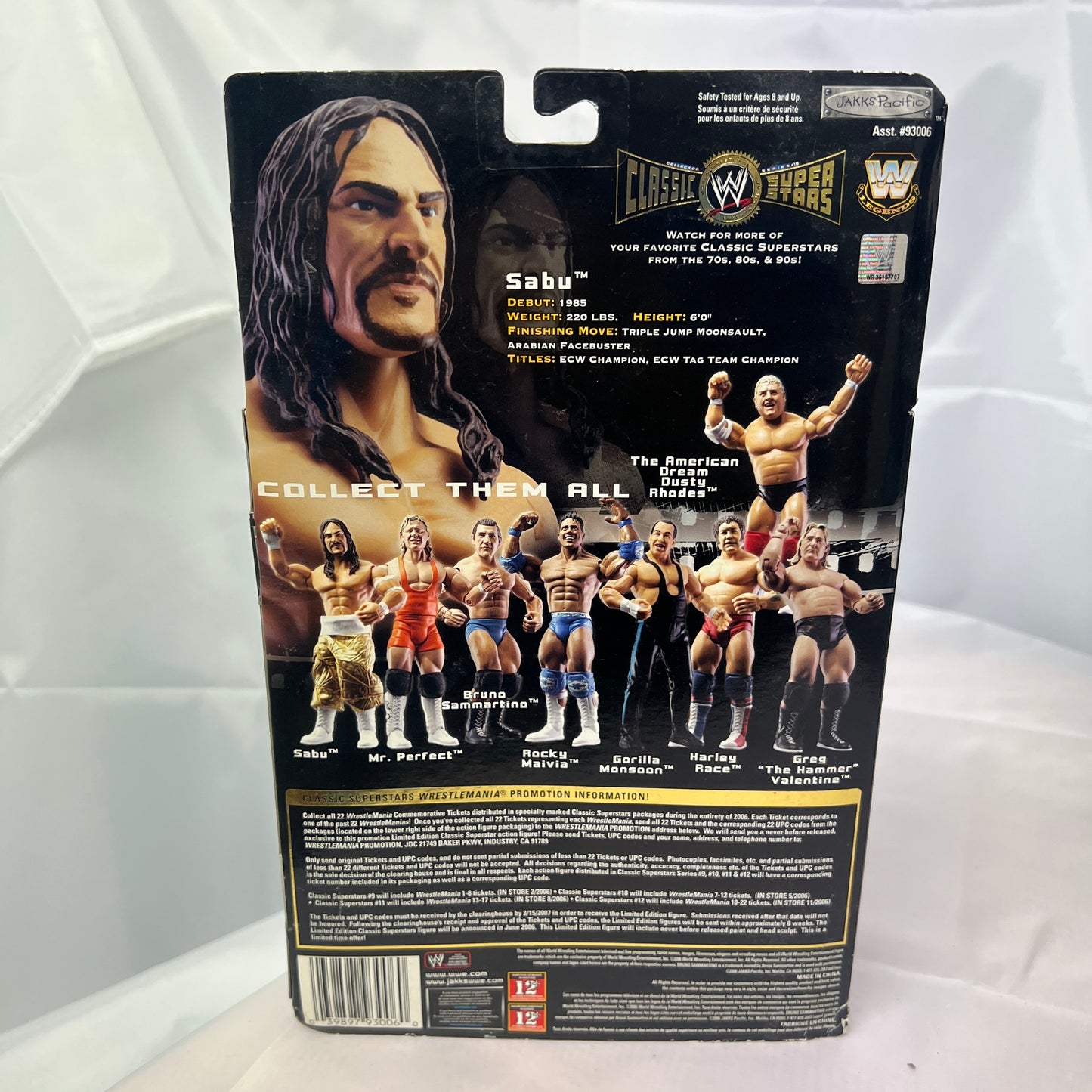 Sabu WWE Classic Superstars Action Figure Jakks Series 10