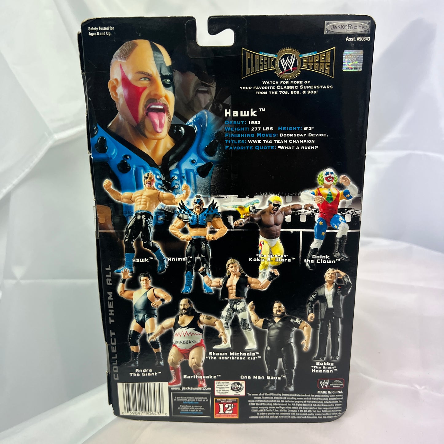 Hawk WWE Classic Superstars Action Figure Jakks Series 6