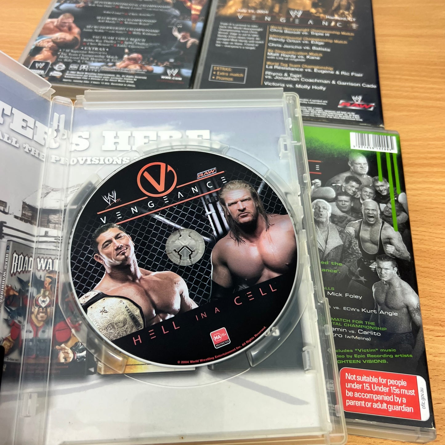 WWE 4x Vengance PPV DVD's Lot Bundle