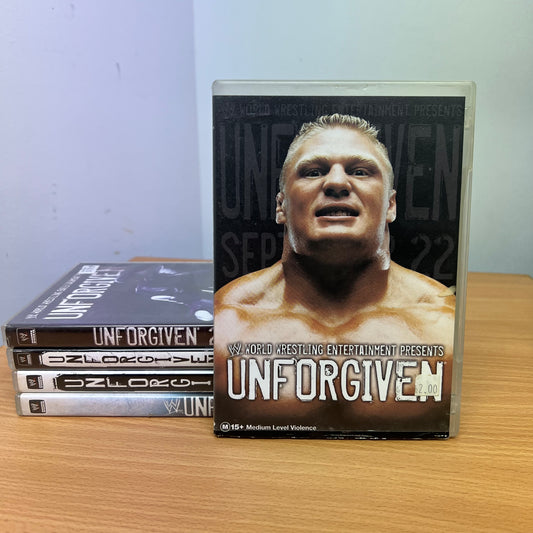 WWE 5x Unforgiven 2002, 2004-2007 PPV DVD Lot Bundle