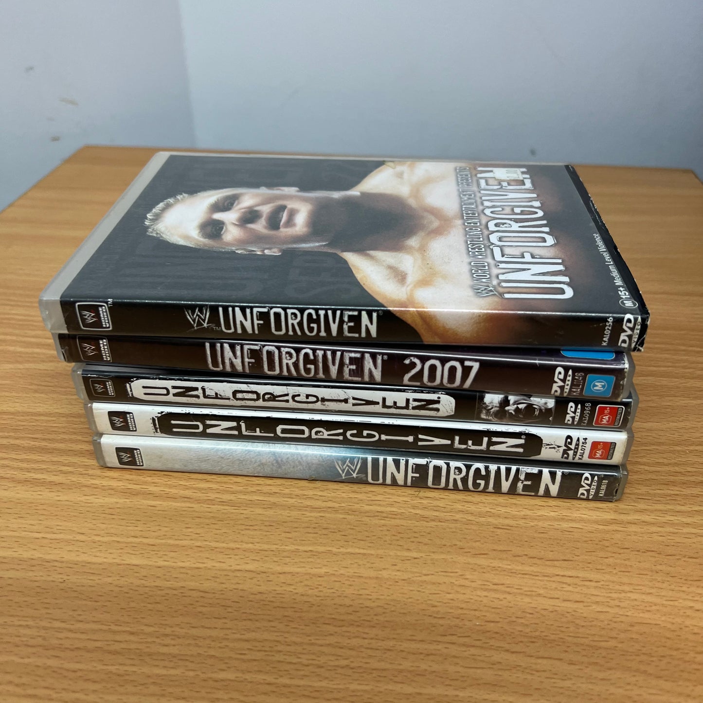 WWE 5x Unforgiven 2002, 2004-2007 PPV DVD Lot Bundle