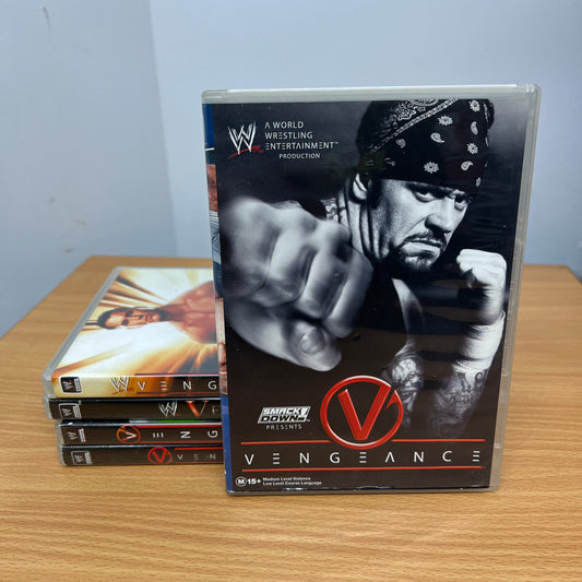 WWE 5x Vengeance 2002 -2006 PPV DVD Lot Bundle