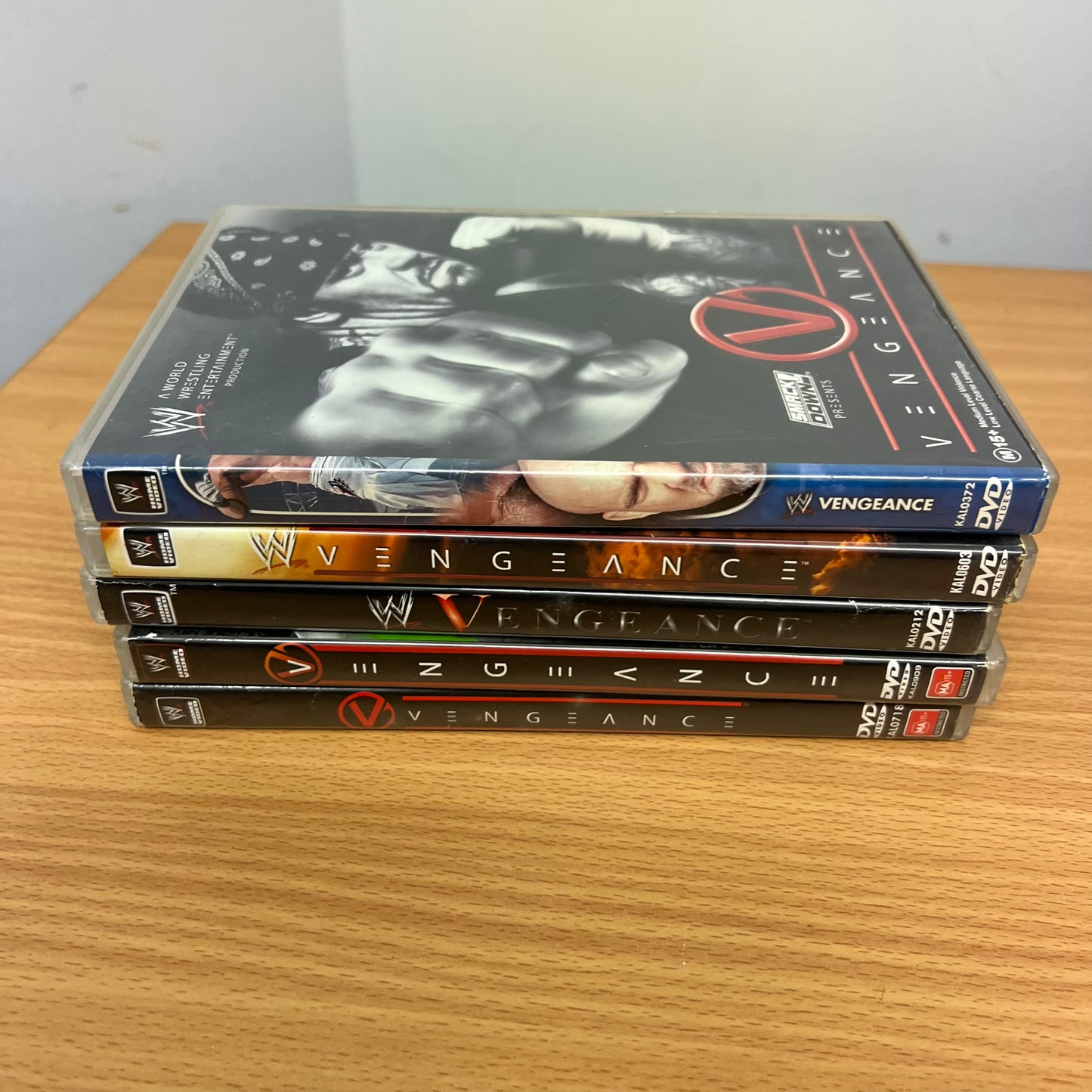 WWE 5x Vengeance 2002 -2006 PPV DVD Lot Bundle