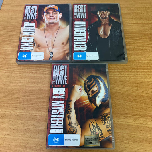 WWE 3x DVDs Best of John Cena, Rey Mysterio, Undertaker